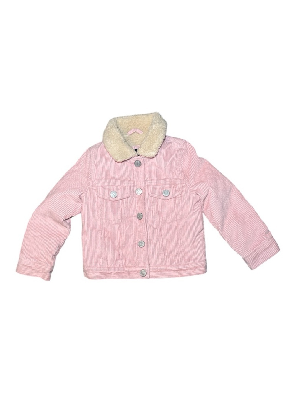 GAP Little Girl Pink Corduroy Sherpa Lined Jacket 4T 5T